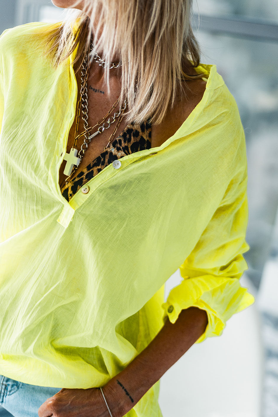 BLUSA KOVAN AMARILLO FLUOR