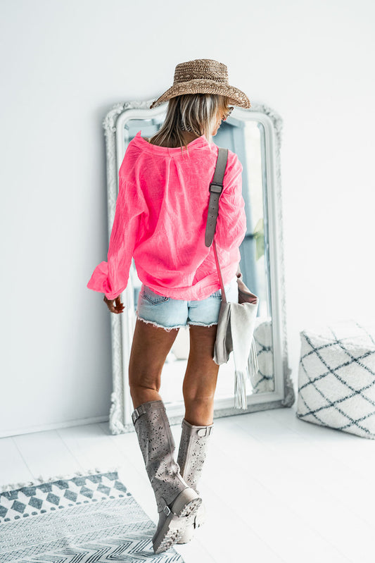 BLOUSE KOVAN FLUO ROSE FLUO