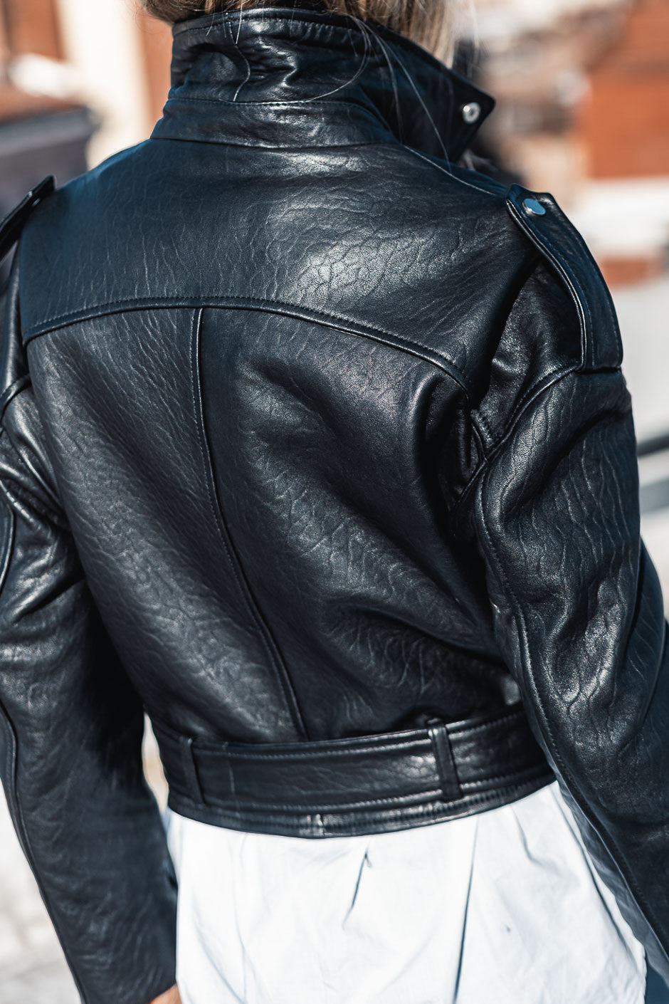 Blouson cuir Grungemama Sergio noir