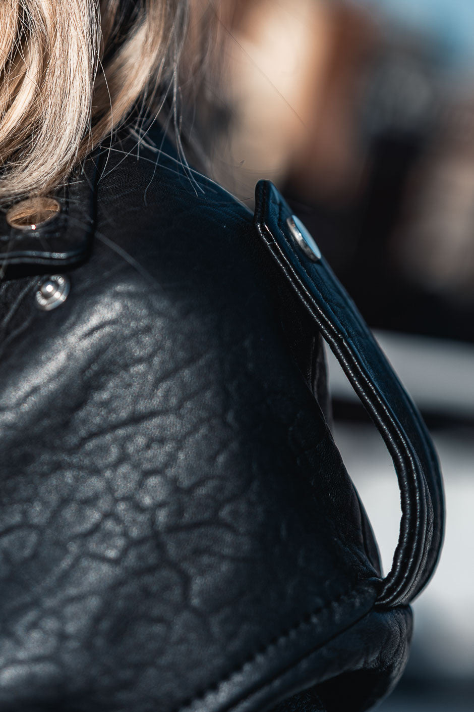 Blouson cuir Grungemama Sergio noir