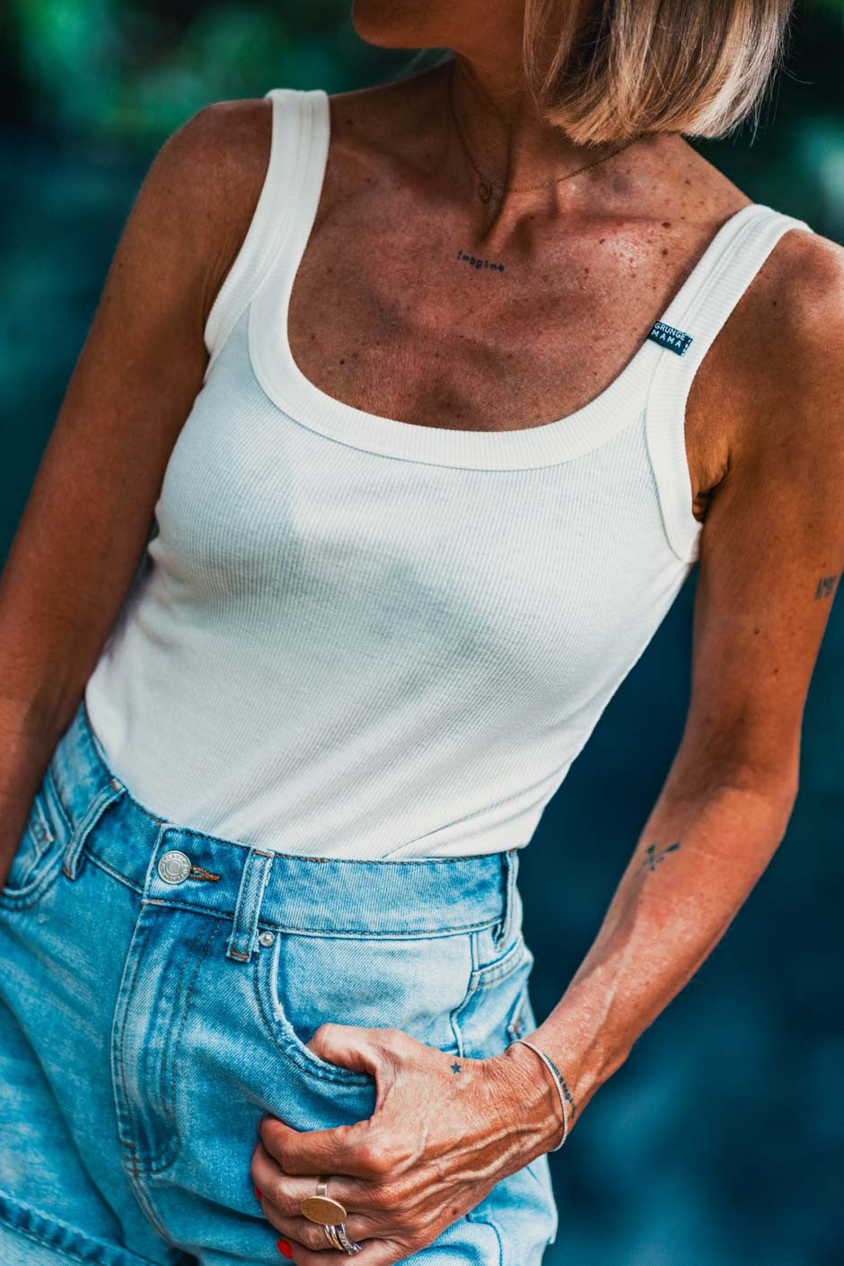 Body Grungemama Biba blanc