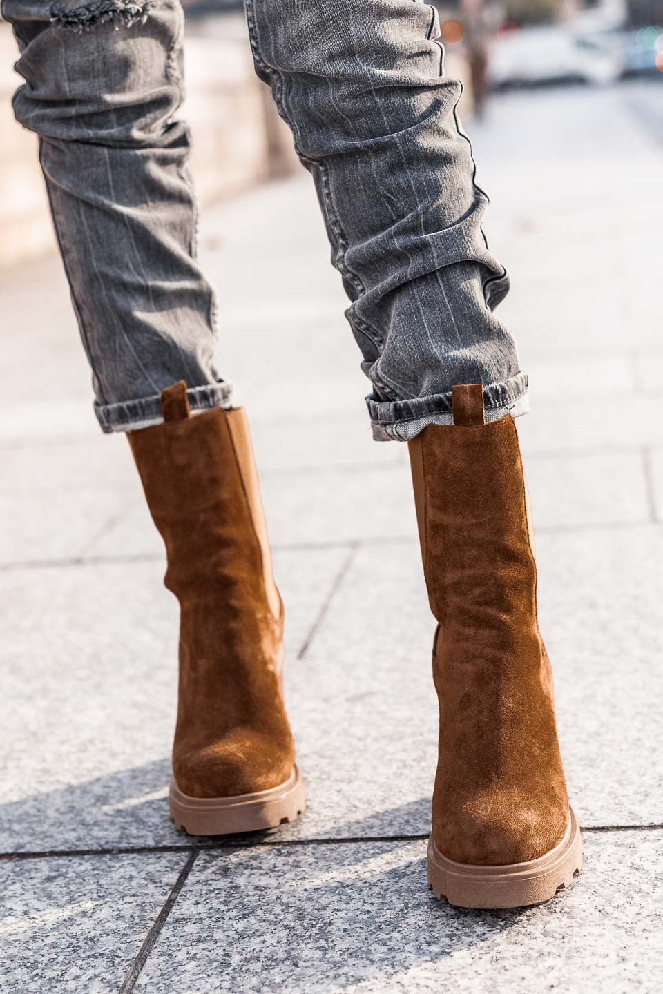 Boots grungemama Rosia camel