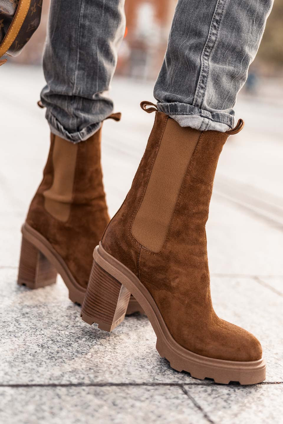 Boots grungemama Rosia camel