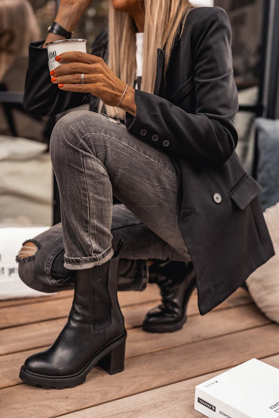 Boots grungemama Rosia noir