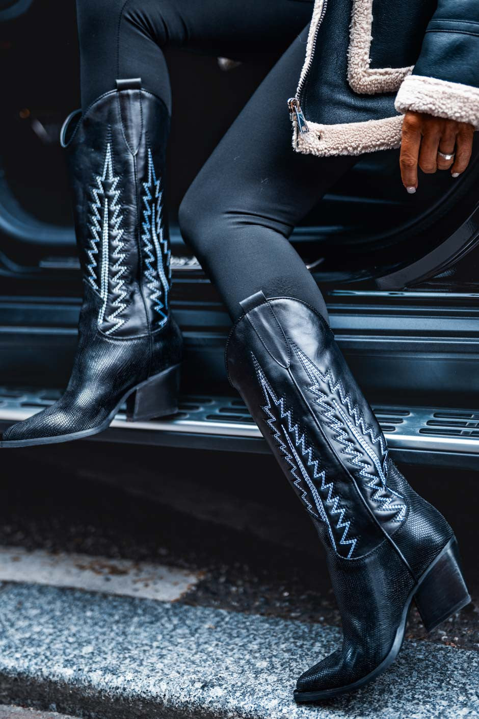 Bottes Grungemama Texana noir