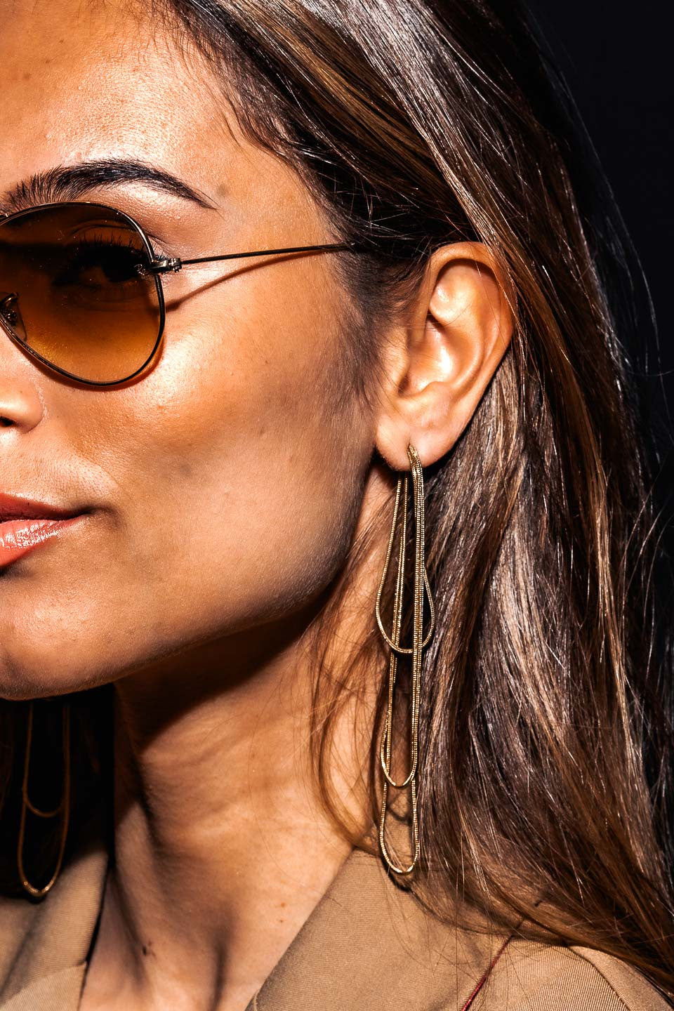 Boucles d'oreilles Lega dorees