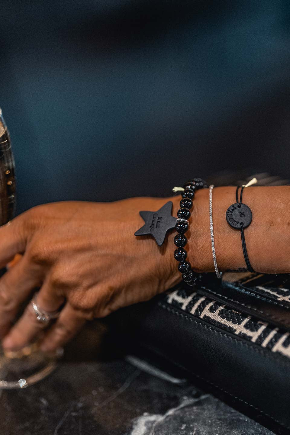 Bracelet je t'adore noir