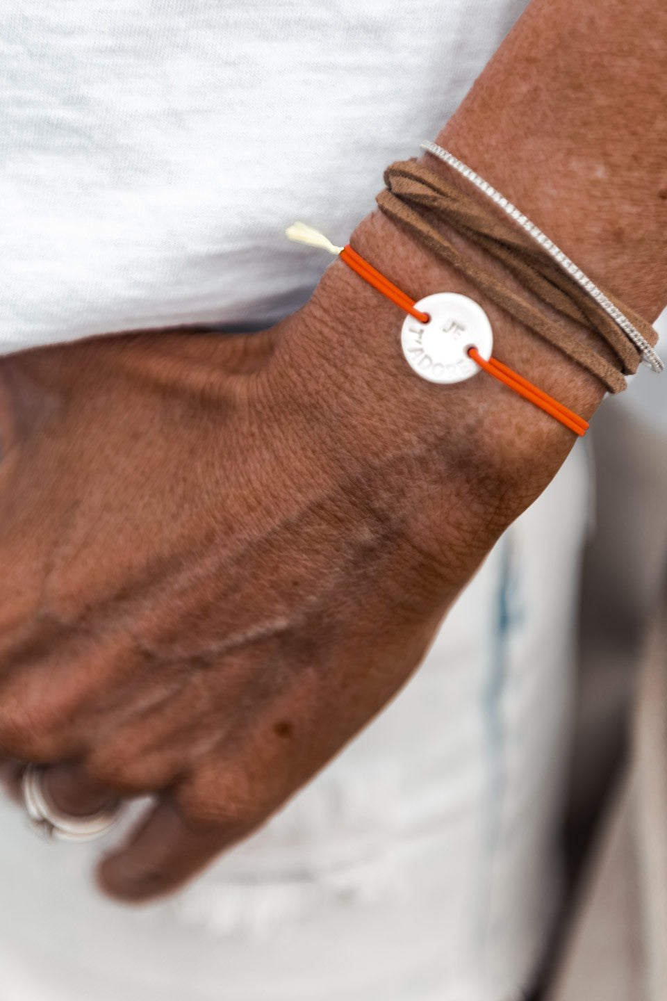 Bracelet Je t'adore orange