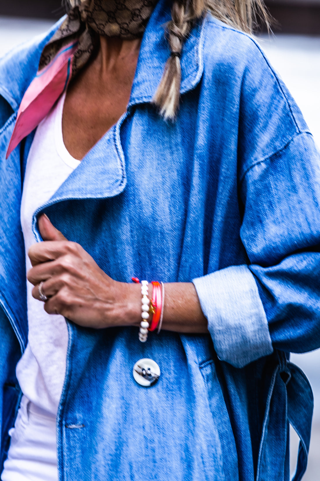 BRACELET MARBLE GRUNGE BLANC