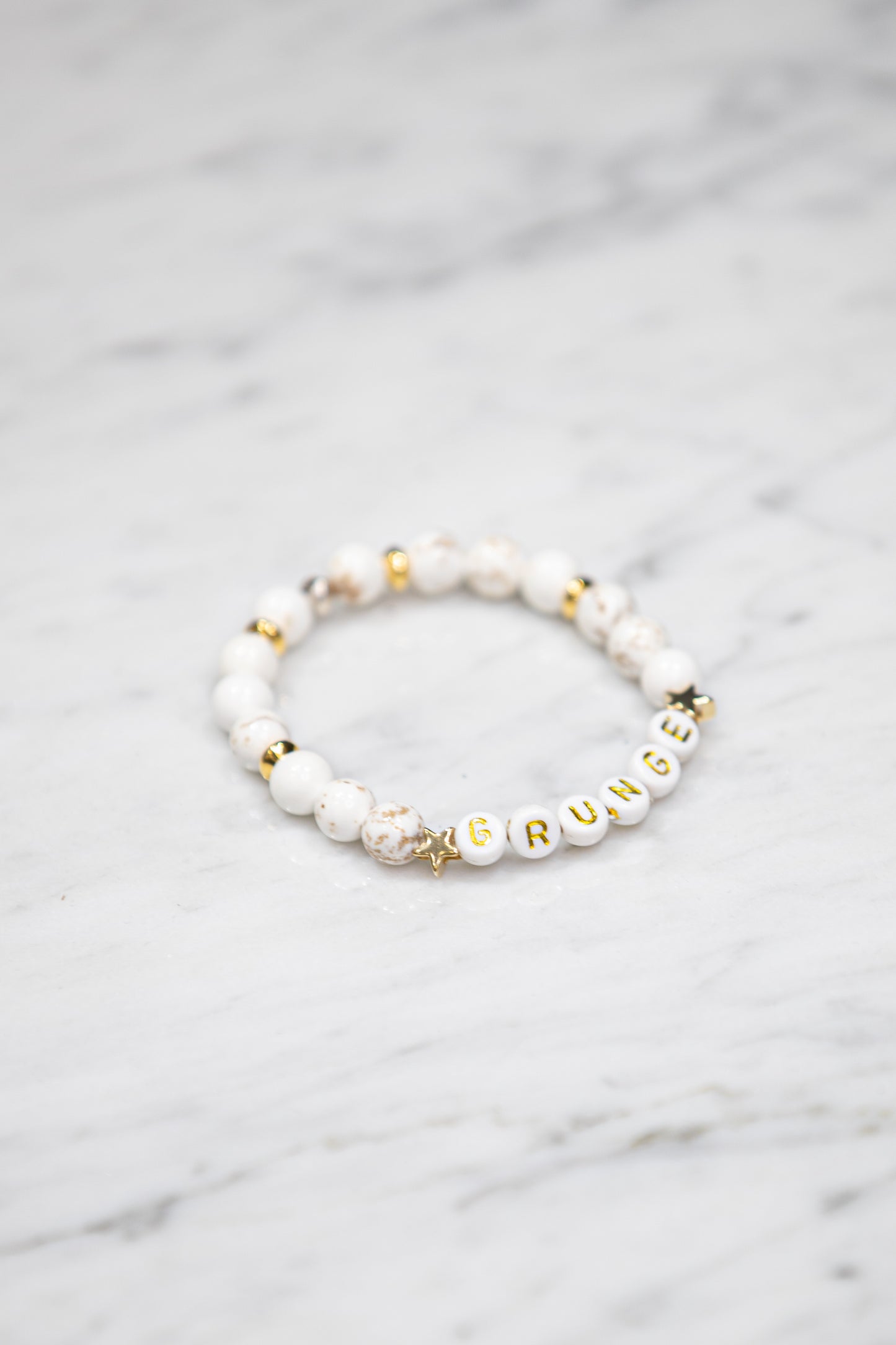 BRACELET MARBLE GRUNGE BLANC