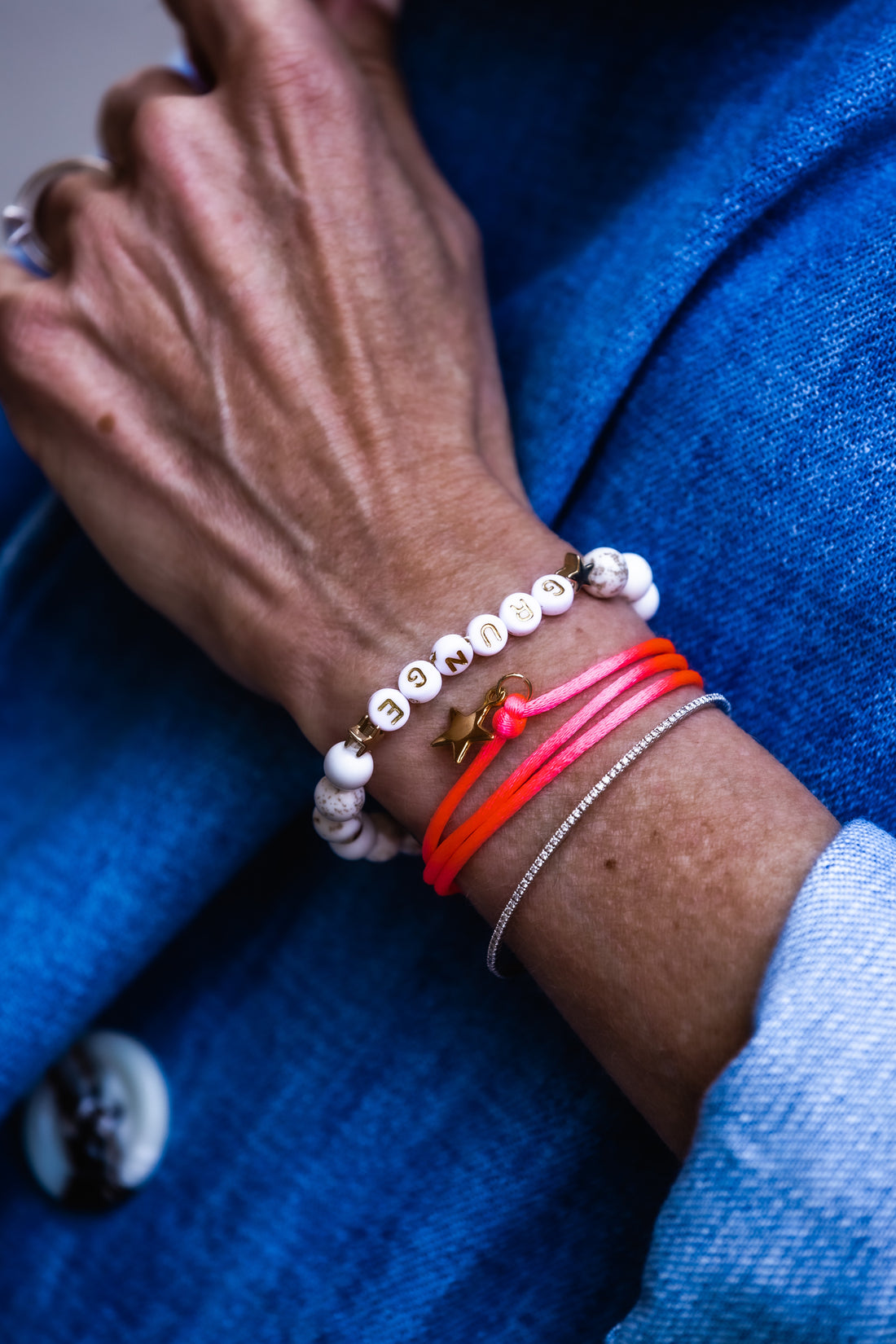 BRACELET MARBLE GRUNGE BLANC