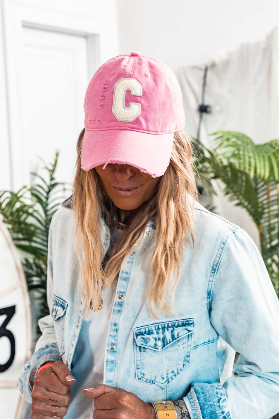 Casquette C rose