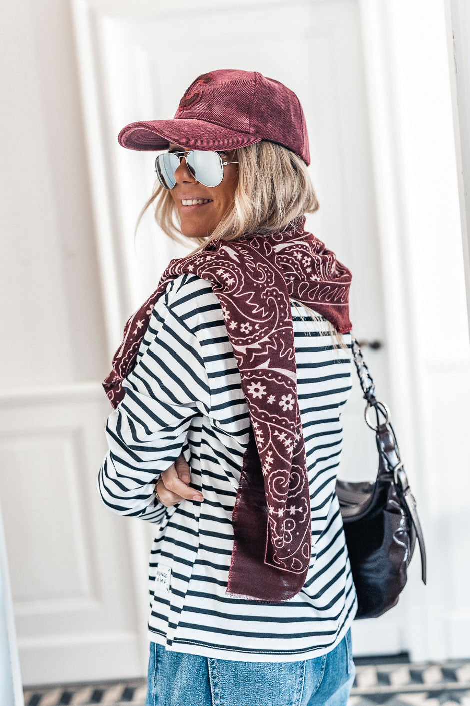 Casquette Velvet bordeaux