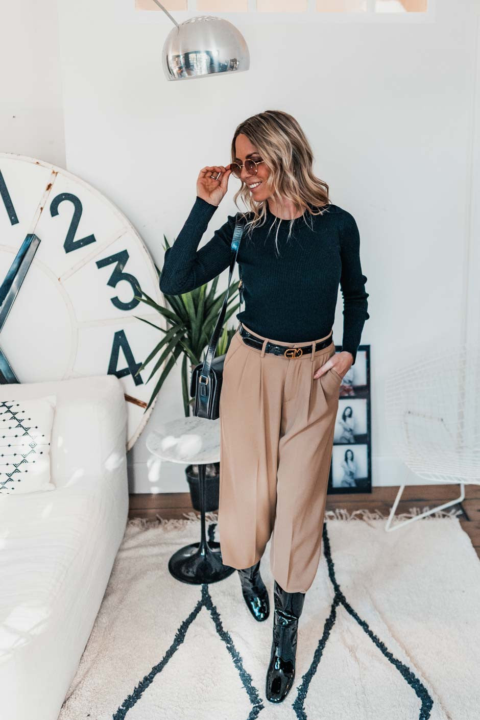 Ceinture Grungemama Lucky noir vernis gold