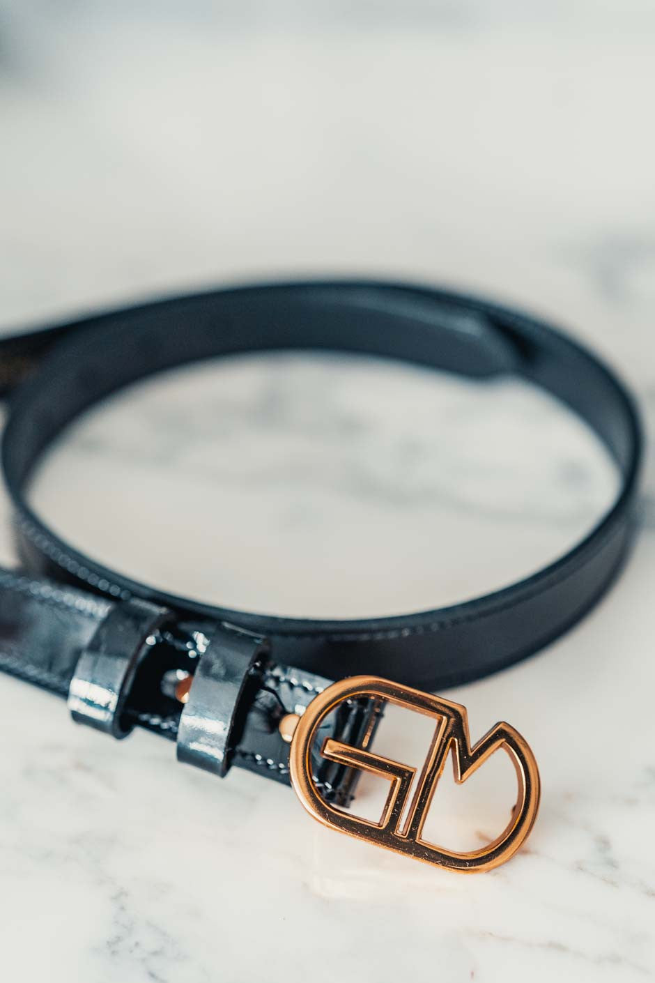 Ceinture Grungemama Lucky noir vernis gold