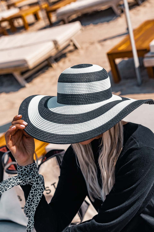 Chapeau Riviera noir/ blanc