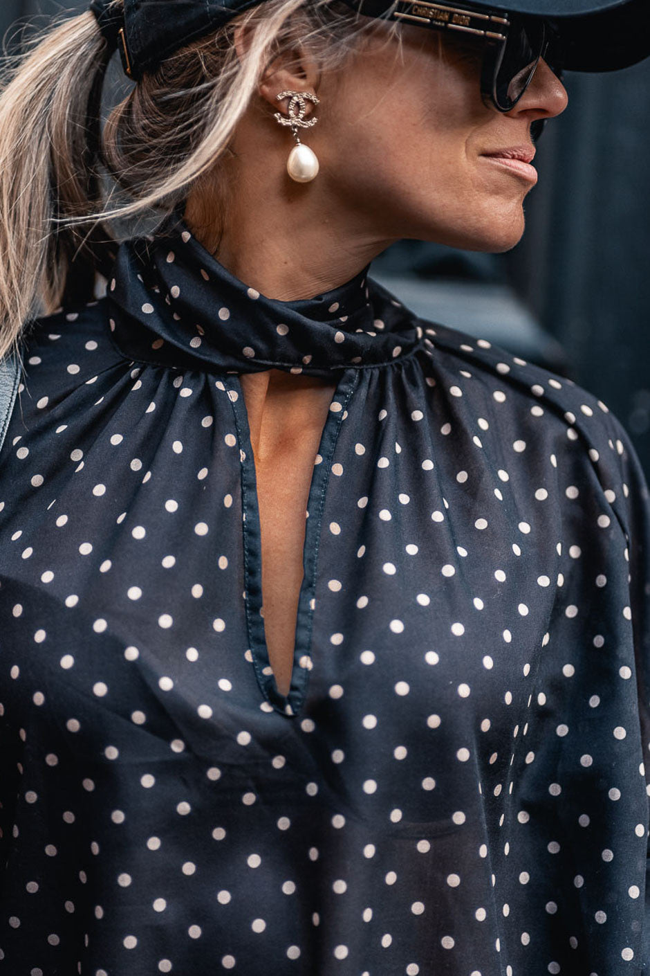 Chemise Donna pois noir