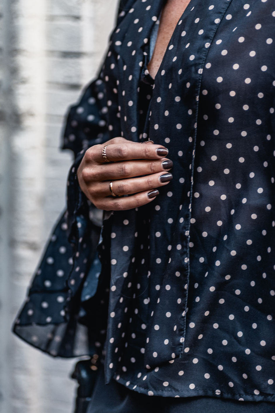 Chemise Donna pois noir