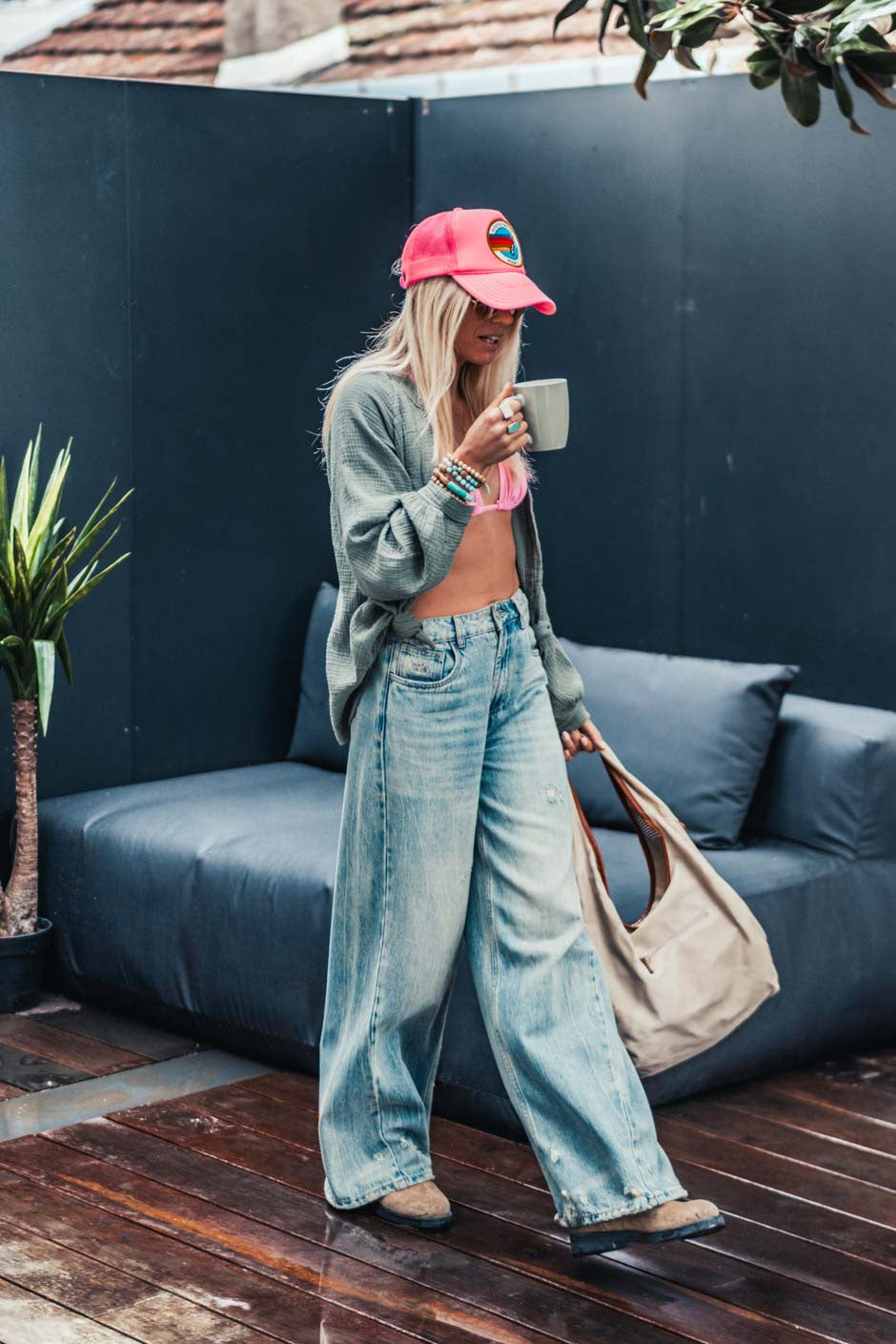 Chemise Grungemama Harper kaki