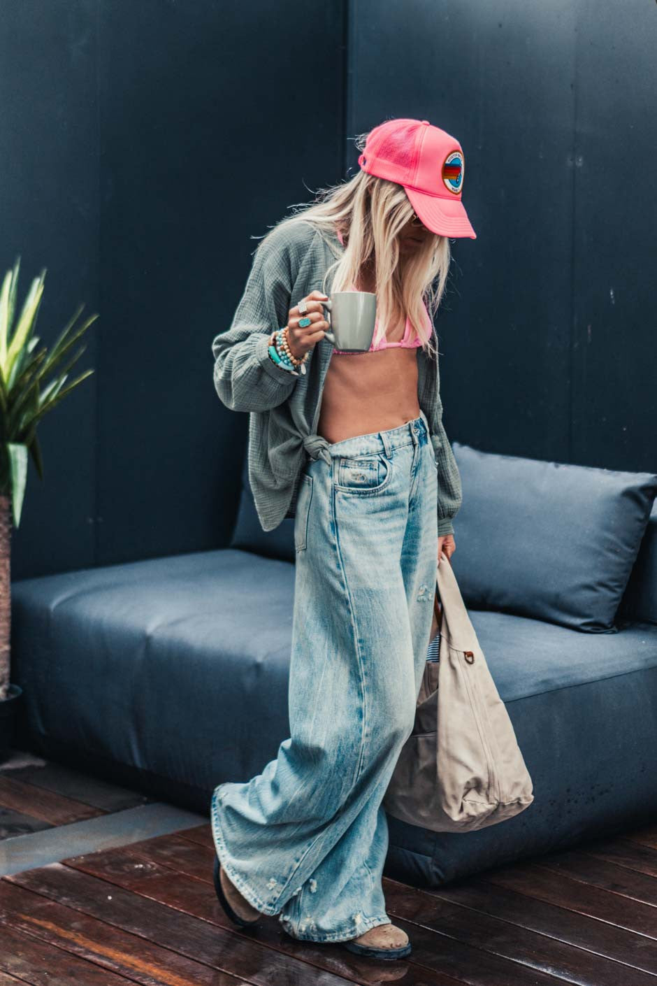 Chemise Grungemama Harper kaki