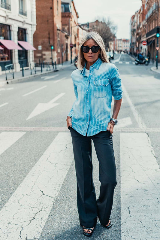 Chemise Grungemama Inaya bleu