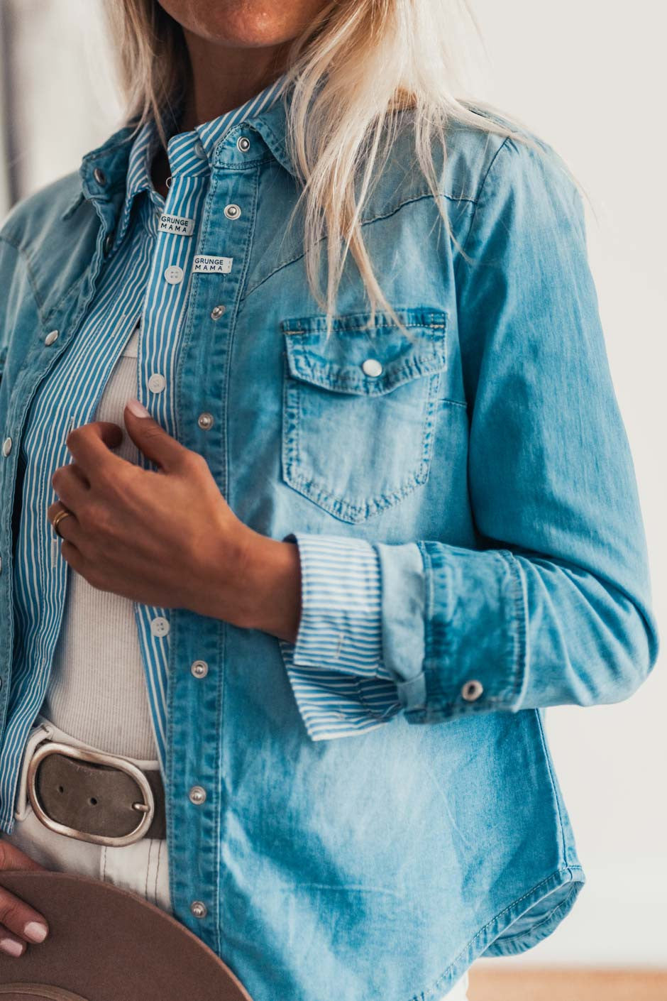 Chemise Grungemama Laxa bleu