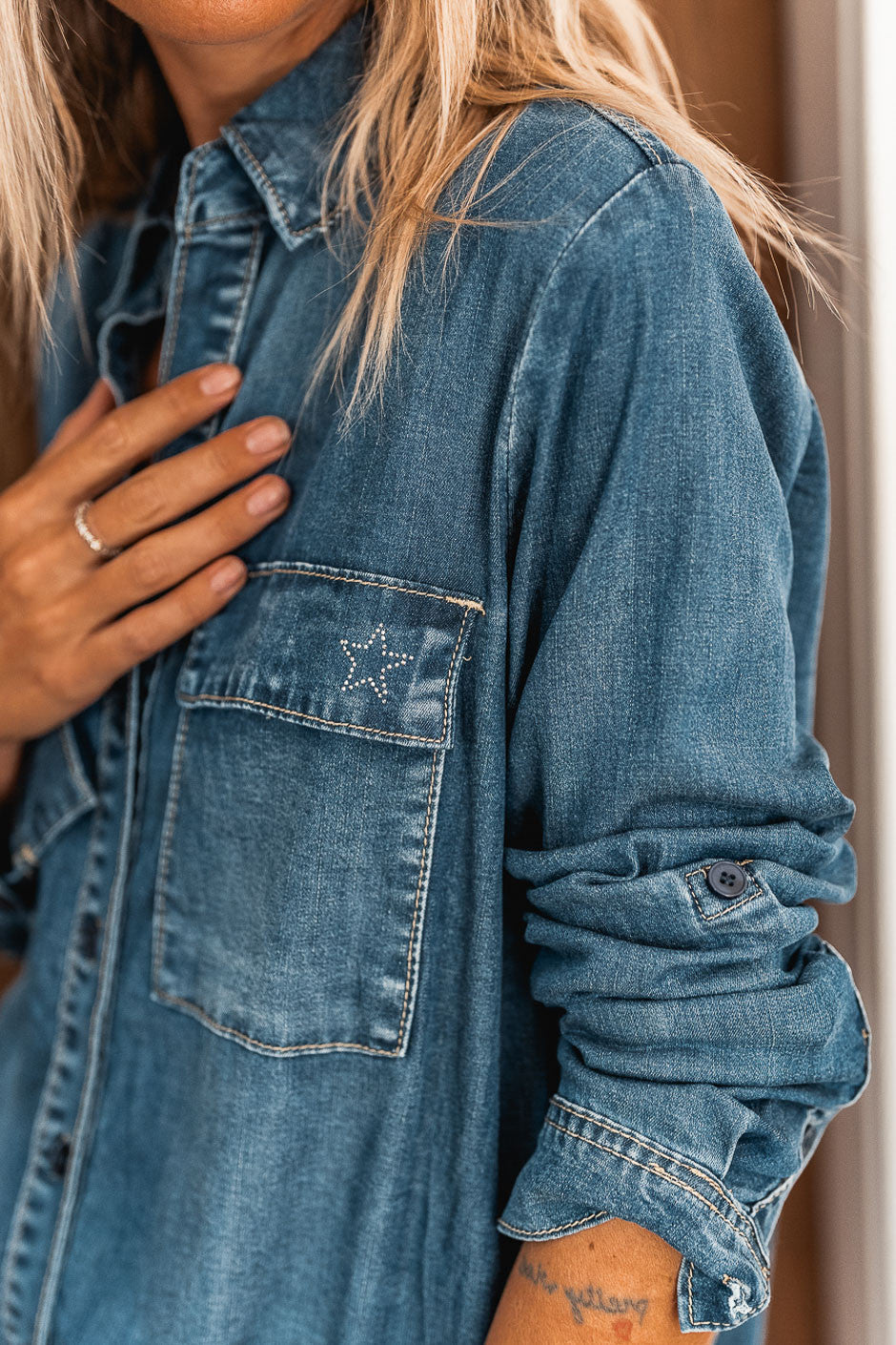 Chemise Grungemama Magda bleu