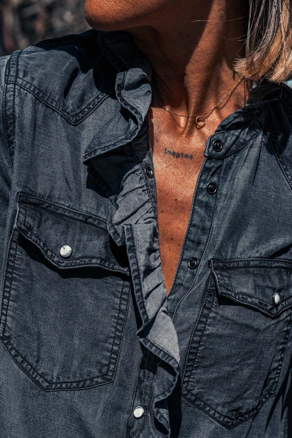 Chemise Grungemama Marvin noir