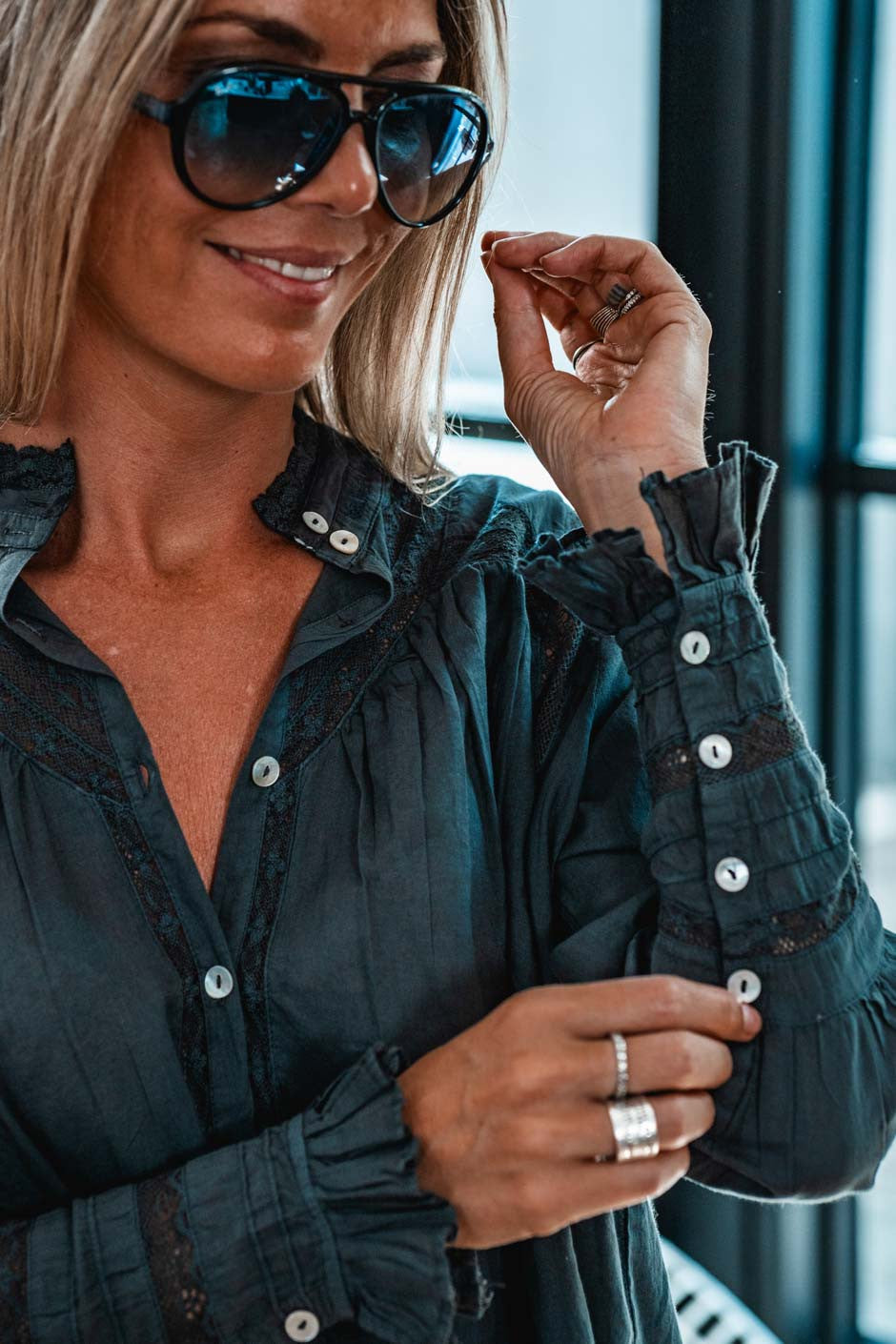 Chemise Grungemama Nella noir