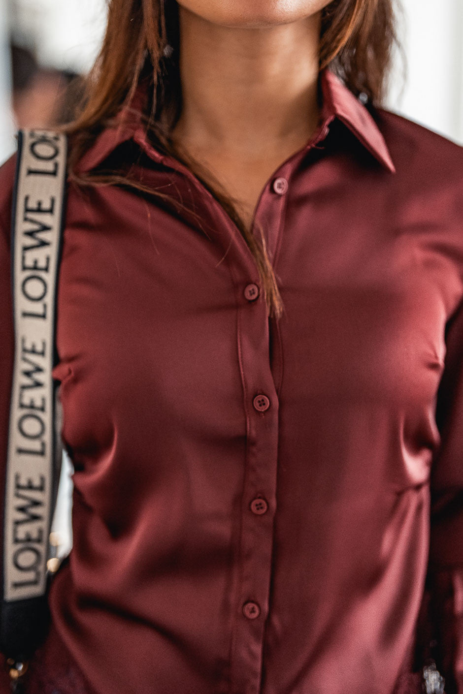 Chemise Grungemama Satiny bordeaux