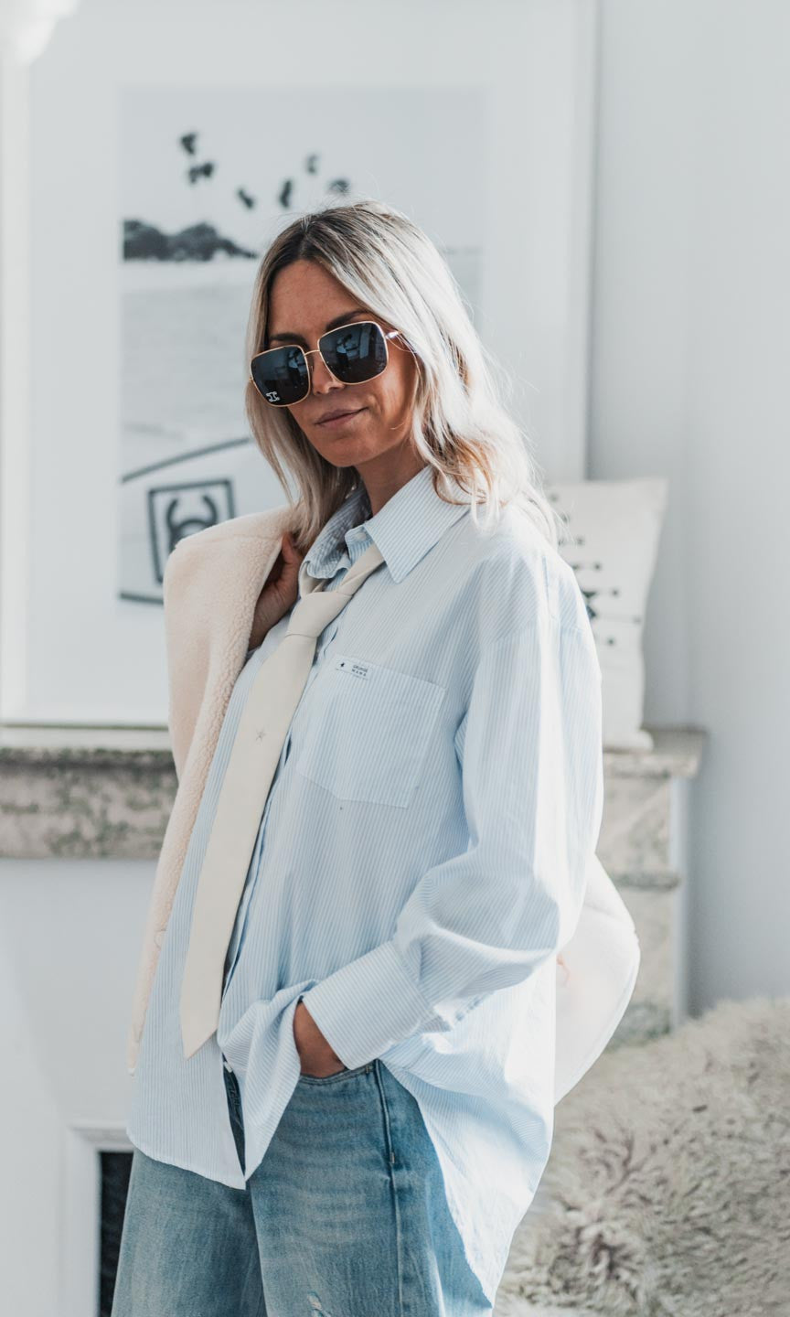 Chemise Grungemama Sunnyla raye bleu