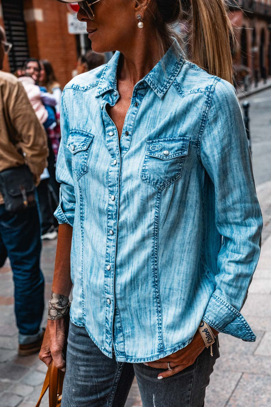 Chemise Grungemama Tylan bleu