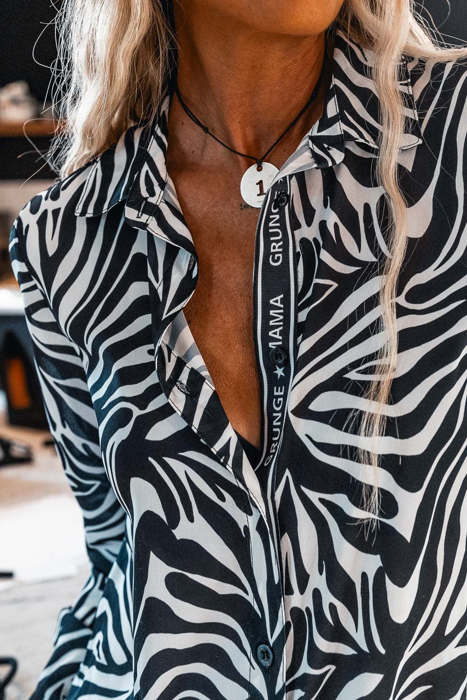 Chemise Grungemama Zebra