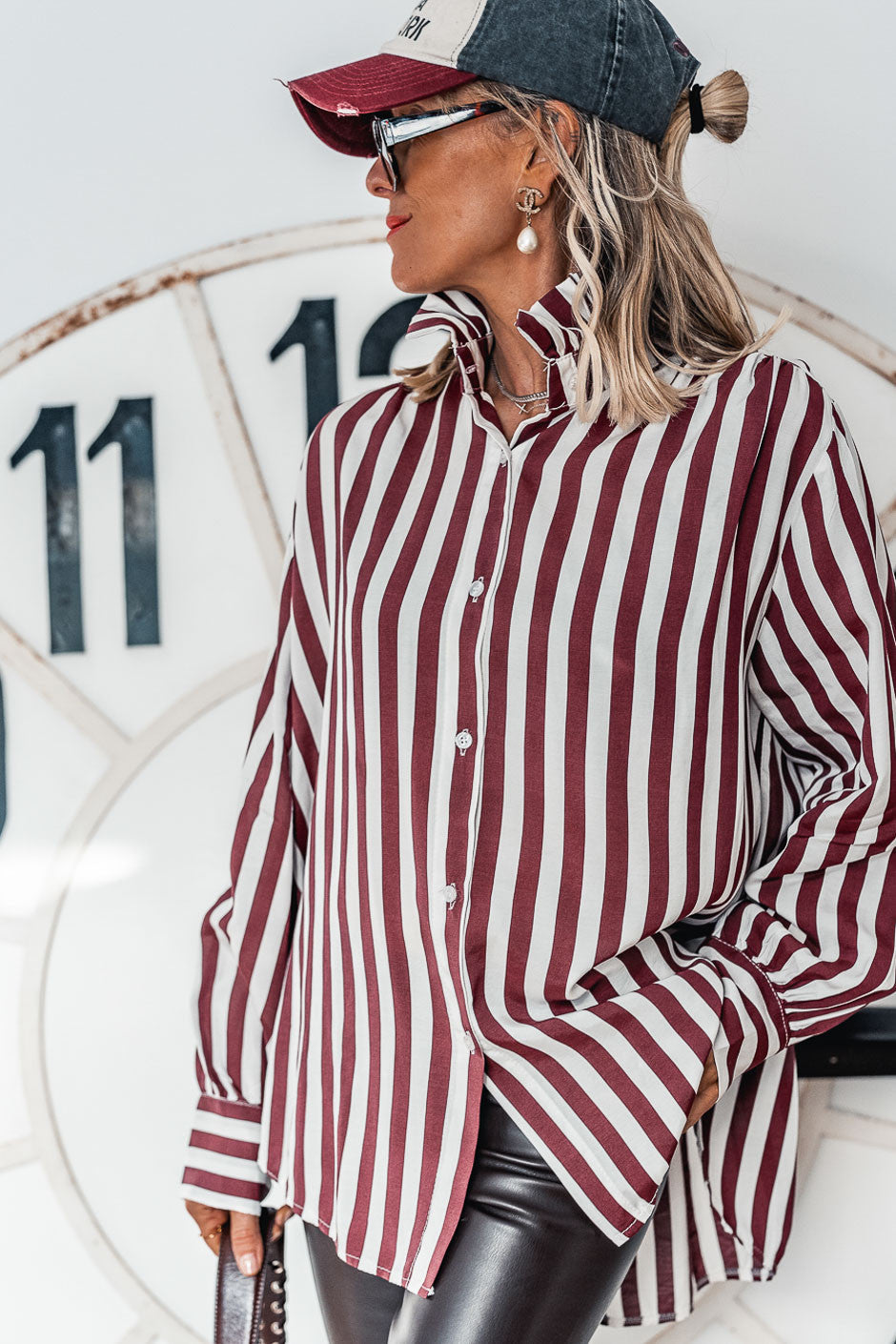 Chemise Vera bordeaux