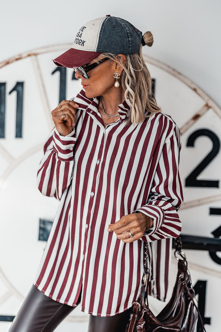 Chemise Vera bordeaux