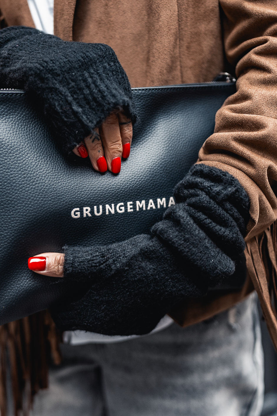 Pochette Grungemama Small Worky noir