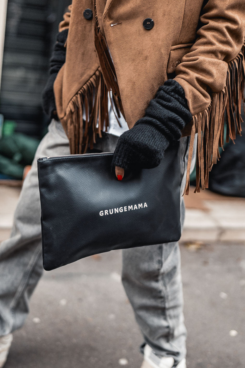 Pochette Grungemama Small Worky noir