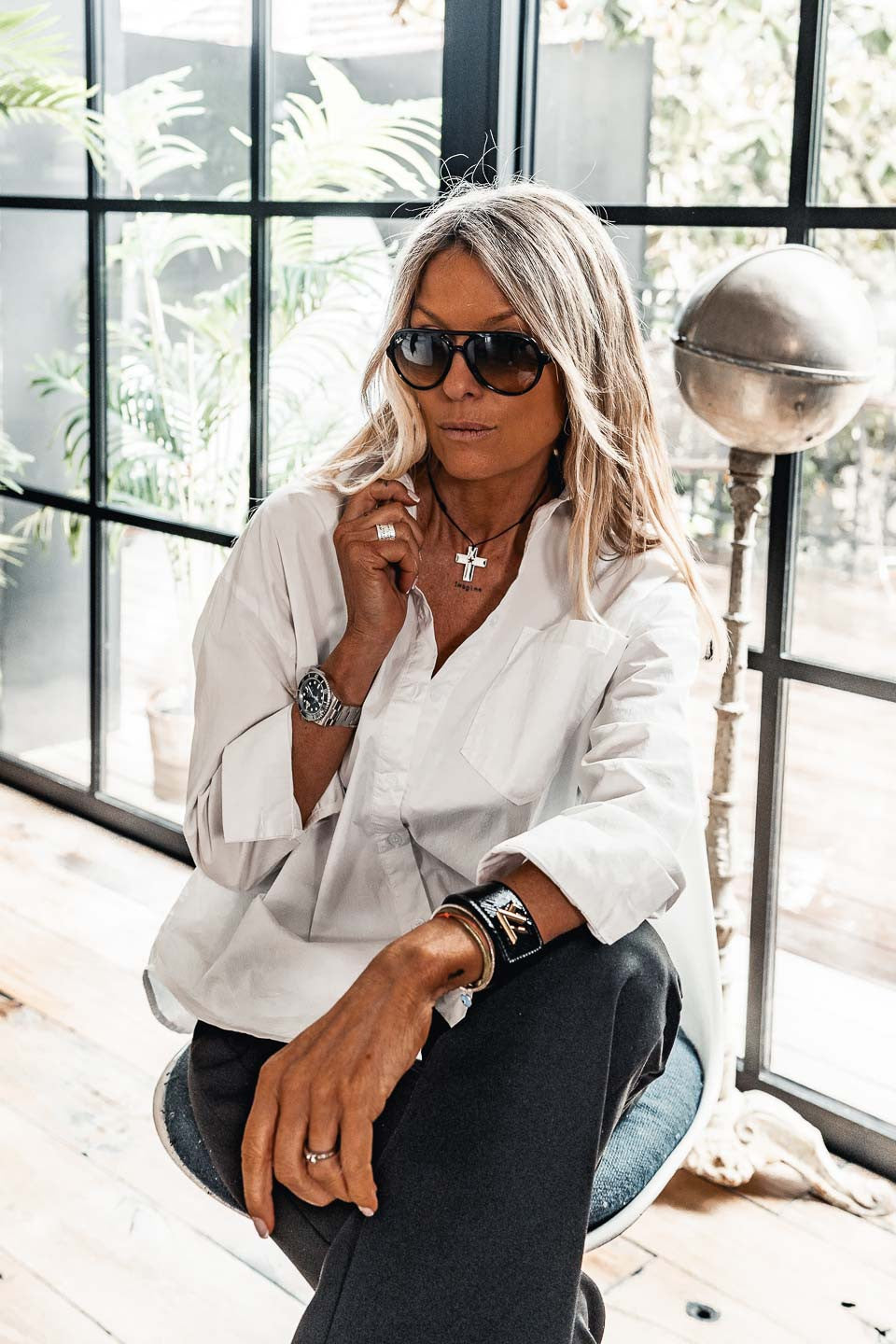 Collier Grungemama Cruz silver