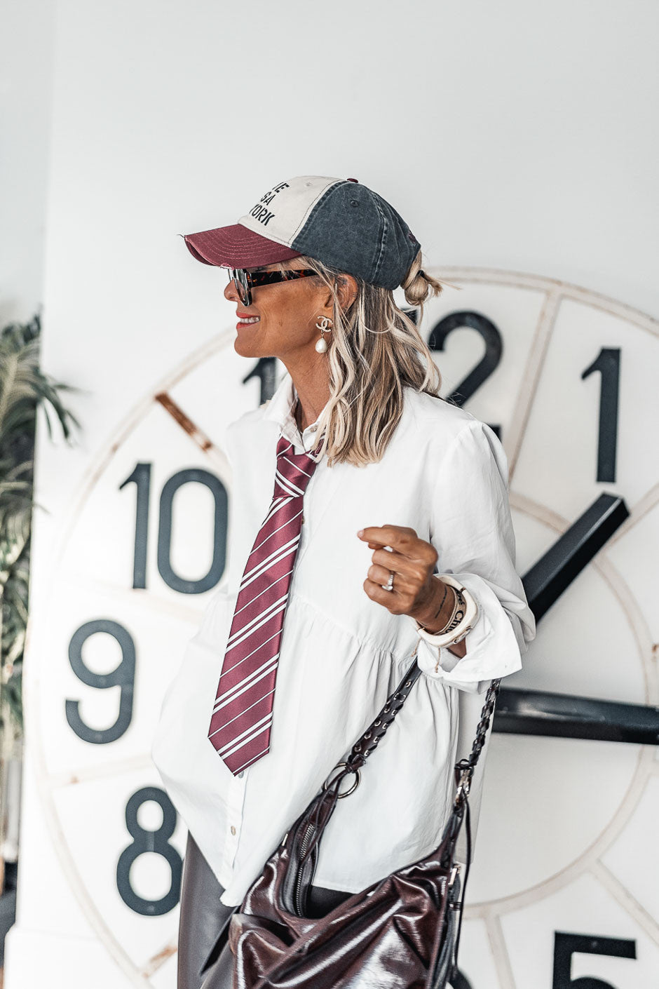 Cravate Grungemama Daddy bordeaux