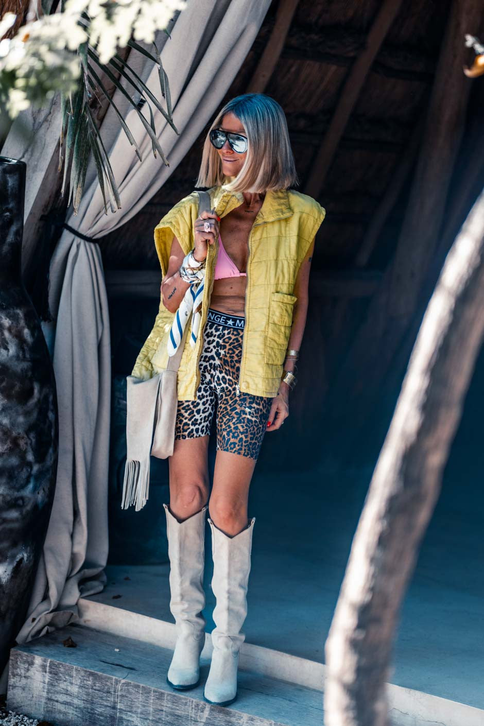 Cycliste Grungemama Jody leopard