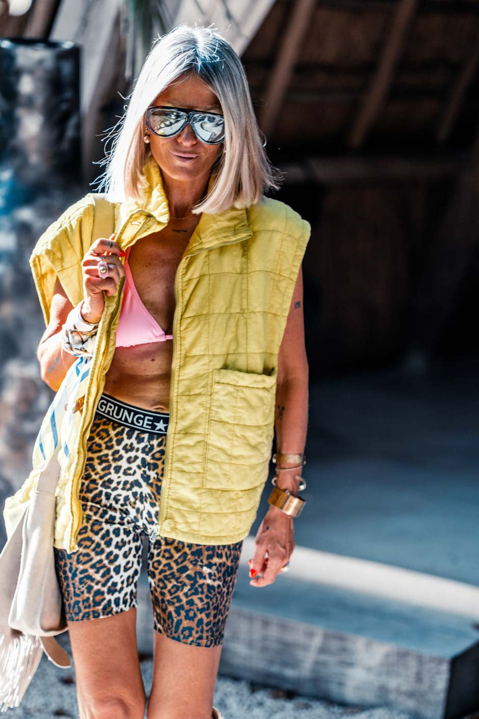 Cycliste Grungemama Jody leopard