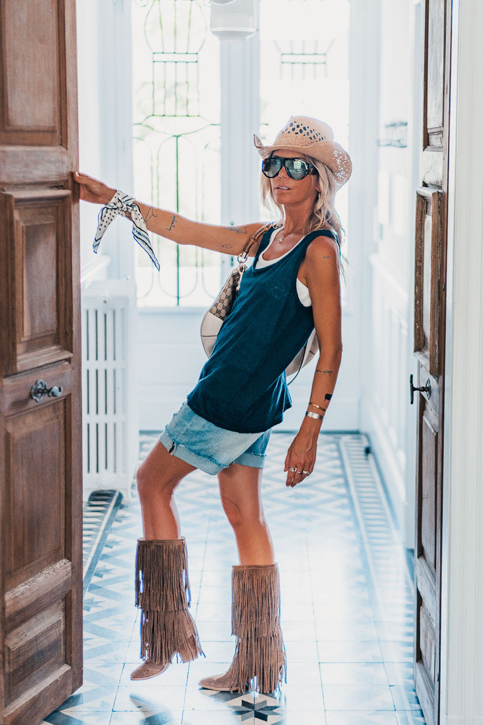 Debardeur Grungemama Debby lin marine