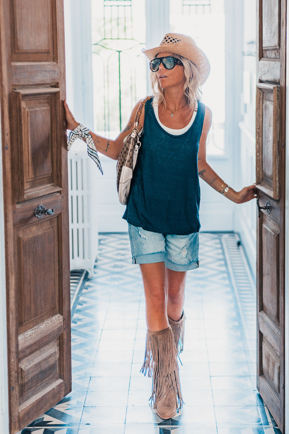 Debardeur Grungemama Debby lin marine