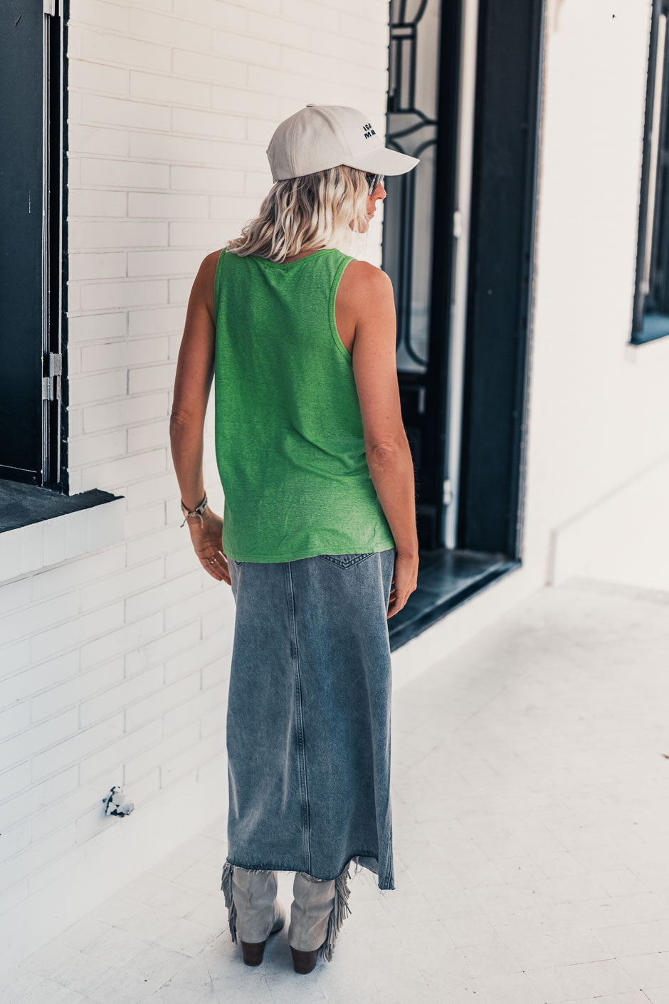 Debardeur Grungemama Debby lin vert