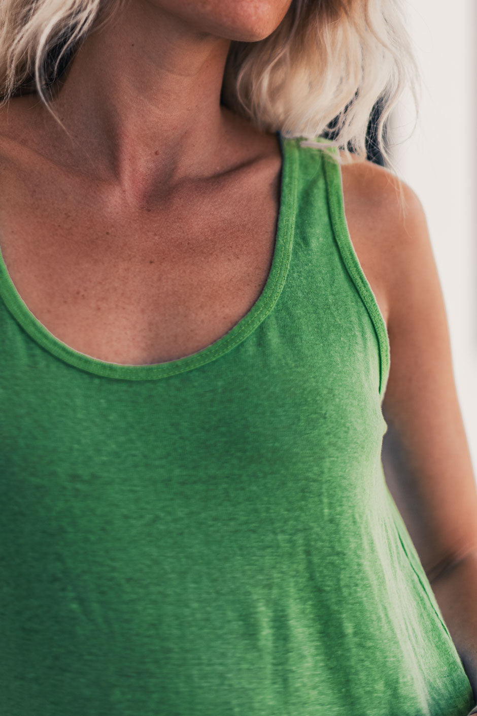 Debardeur Grungemama Debby lin vert