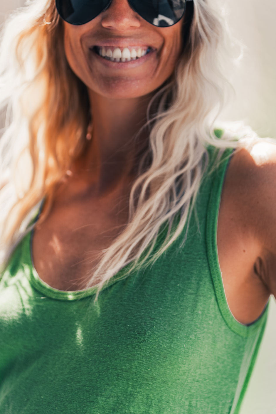 Debardeur Grungemama Debby lin vert