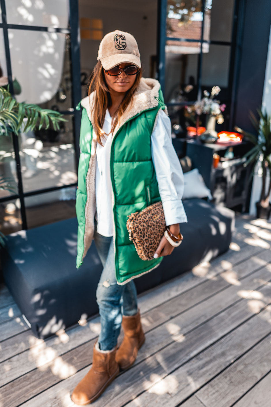 Doudoune réversible Grungemama Doris vert