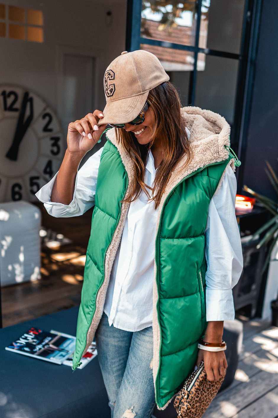 Doudoune réversible Grungemama Doris vert