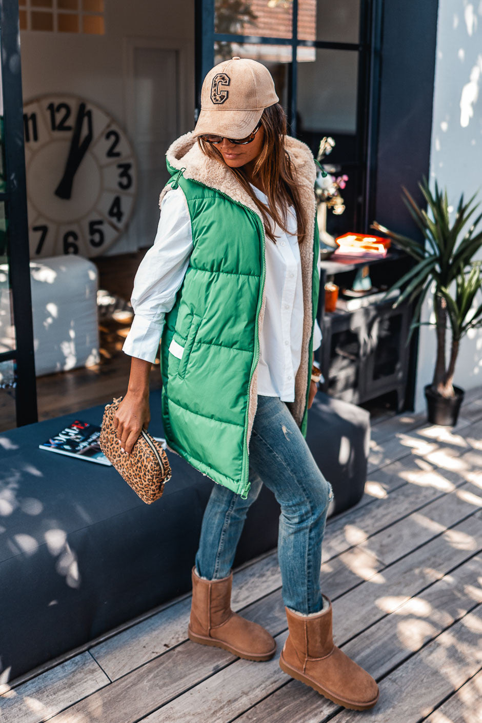 Doudoune réversible Grungemama Doris vert