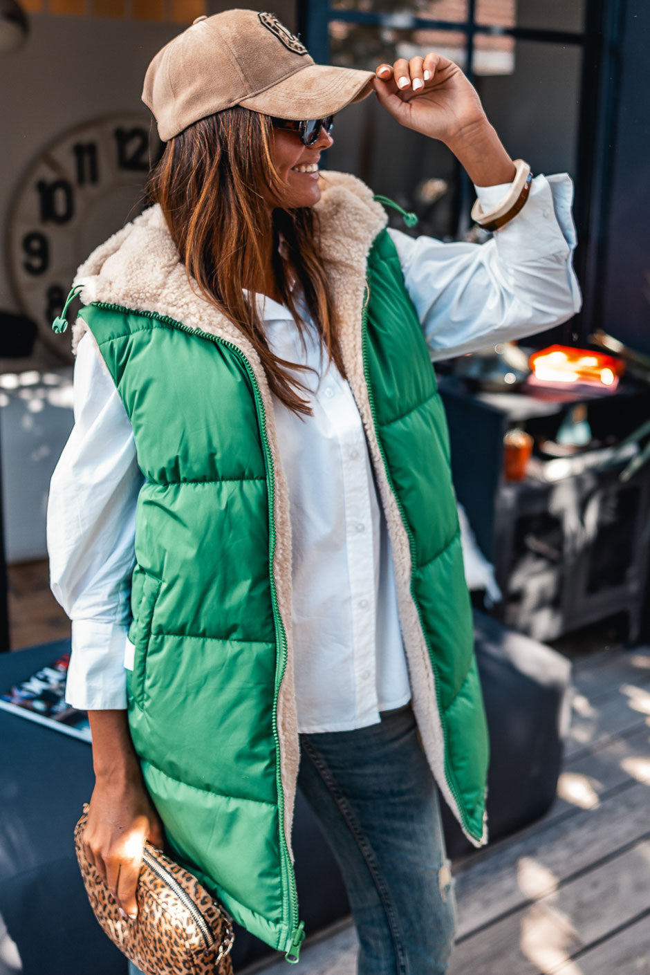 Doudoune réversible Grungemama Doris vert